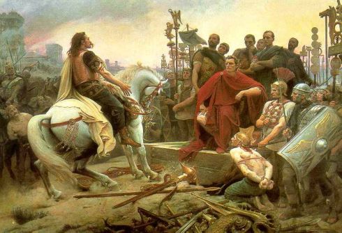 Vercingétorix jette ces armes aux pieds de Jules César de Lionel Royer