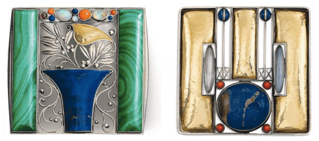 Josef Hoffmann (conception). Broche, modèle. 